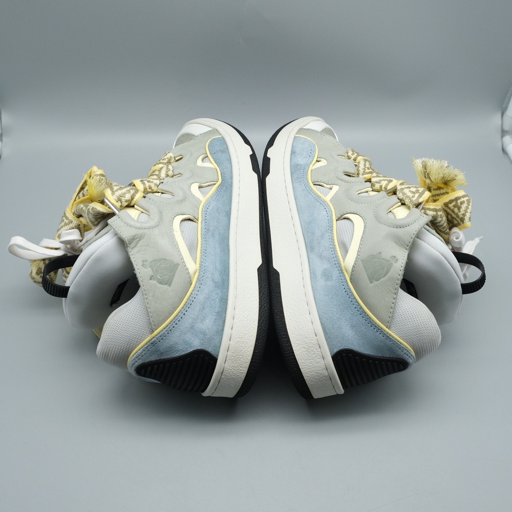 Lanvin Curb Sneakers Mens Size 44 US 11 Grey Blue Yellow Chunky Shoes - Picture 4 of 13